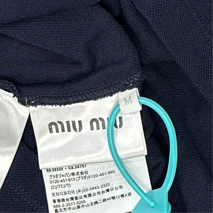 Miu Miu Miu Miu Color Block Logo Embroidered Polo 0079 Size M / US 6-8 / IT 42-44 - 3 Thumbnail