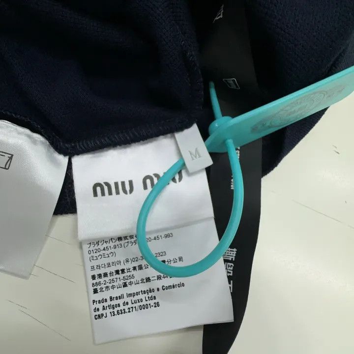 Miu Miu Miu Miu Navy Blue Short Sleeve Polo Shirt 0079 Size M / US 6-8 / IT 42-44 - 4 Thumbnail