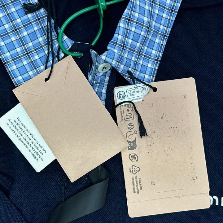 Miu Miu Miu Miu SS25 Short Sleeve Polo Shirt 0079 Size L / US 10 / IT 46 - 3 Thumbnail