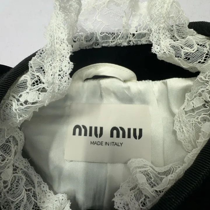 Miu Miu Miu Miu Black Lace-Collared Long Sleeve Jacket 0079 Size M / US 6-8 / IT 42-44 - 6 Thumbnail