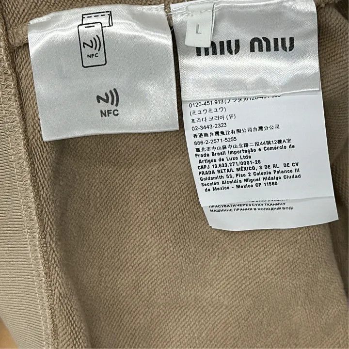 Miu Miu Miu Miu SS24 Logo Embroidered Long Sleeve Sweatshirt 0079 Size L / US 10 / IT 46 - 3 Thumbnail