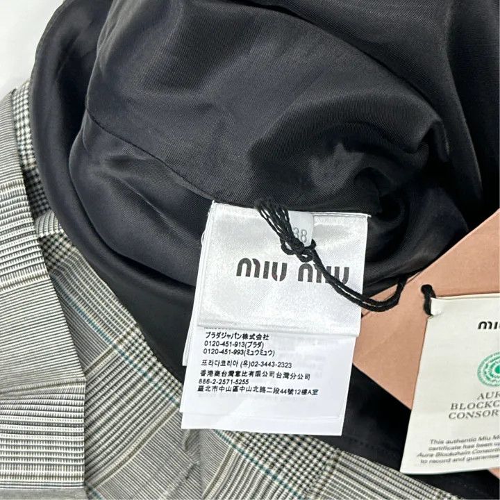 Miu Miu Miu Miu Gray Plaid Sleeveless Dress 0079 Size M / US 6-8 / IT 42-44 - 3 Thumbnail