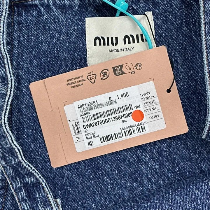 Miu Miu Miu Miu Blue Long Sleeve Button Dress 0079 Size L / US 10 / IT 46 - 5 Thumbnail