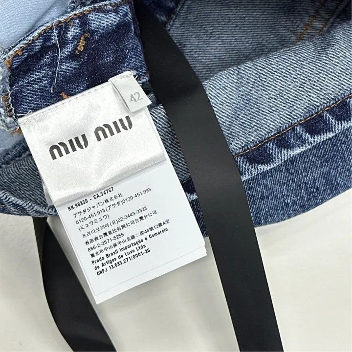 Miu Miu Miu Miu Blue Long Sleeve Button Dress 0079 Size L / US 10 / IT 46 - 3 Thumbnail