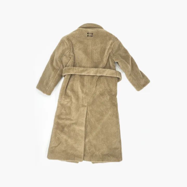 Miu Miu Miu Miu Beige Long Coat with Belt 0079 Size M / US 6-8 / IT 42-44 - 3 Thumbnail