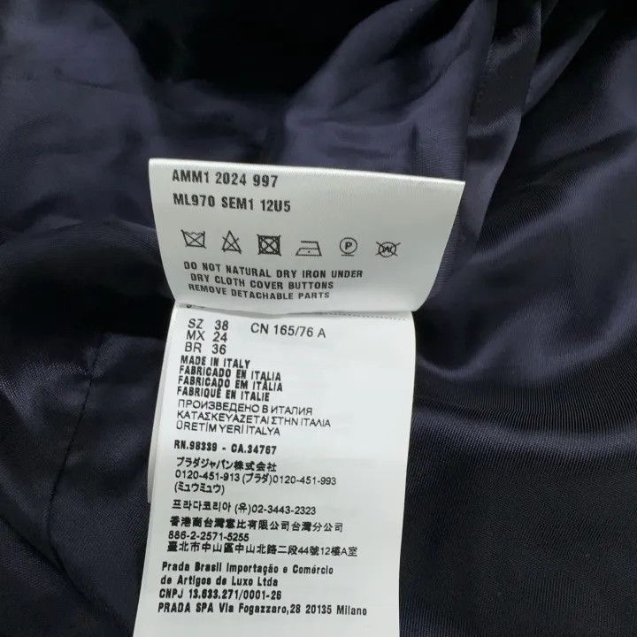 Miu Miu Miu Miu Blue Double-Breasted Long Sleeve Coat 0079 Size M / US 6-8 / IT 42-44 - 4 Thumbnail