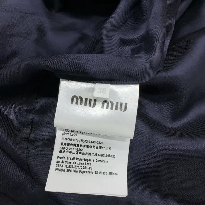 Miu Miu Miu Miu Blue Double-Breasted Long Sleeve Coat 0079 Size M / US 6-8 / IT 42-44 - 5 Thumbnail