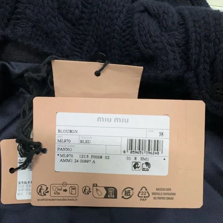 Miu Miu Miu Miu Blue Double-Breasted Long Sleeve Coat 0079 Size M / US 6-8 / IT 42-44 - 6 Thumbnail