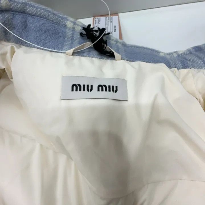Miu Miu Miu Miu Blue Plaid Long Sleeve Down Jacket 0079 Size M / US 6-8 / IT 42-44 - 6 Thumbnail