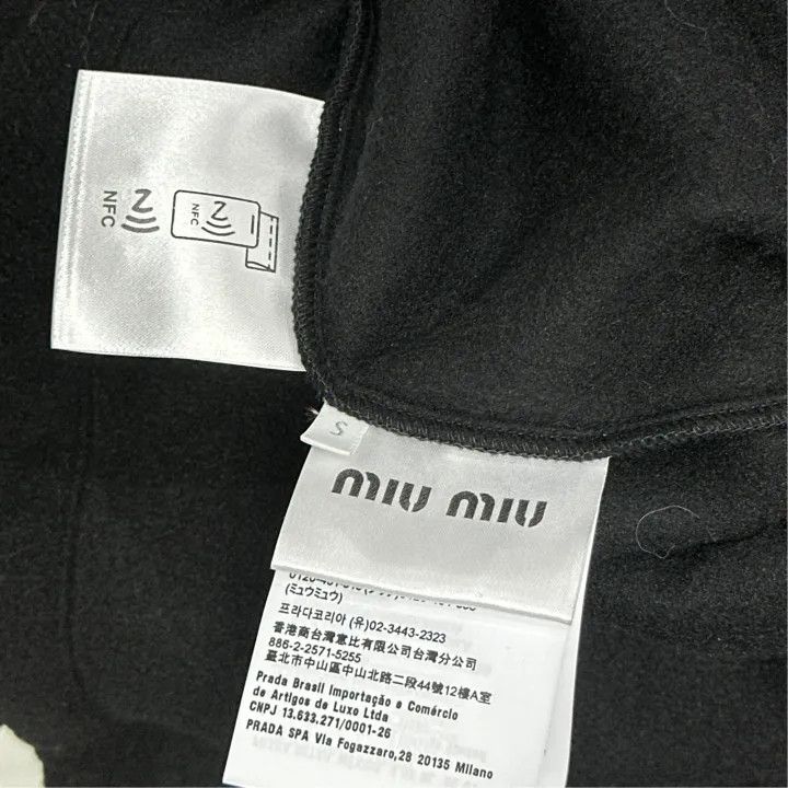 Miu Miu Miu Miu Black High Neck Pullover Hoodie 0079 Size S / US 4 / IT 40 - 4 Thumbnail
