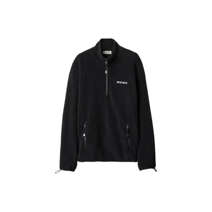 Miu Miu Miu Miu Black High Neck Pullover Hoodie 0079 Size S / US 4 / IT 40 - 2 Thumbnail