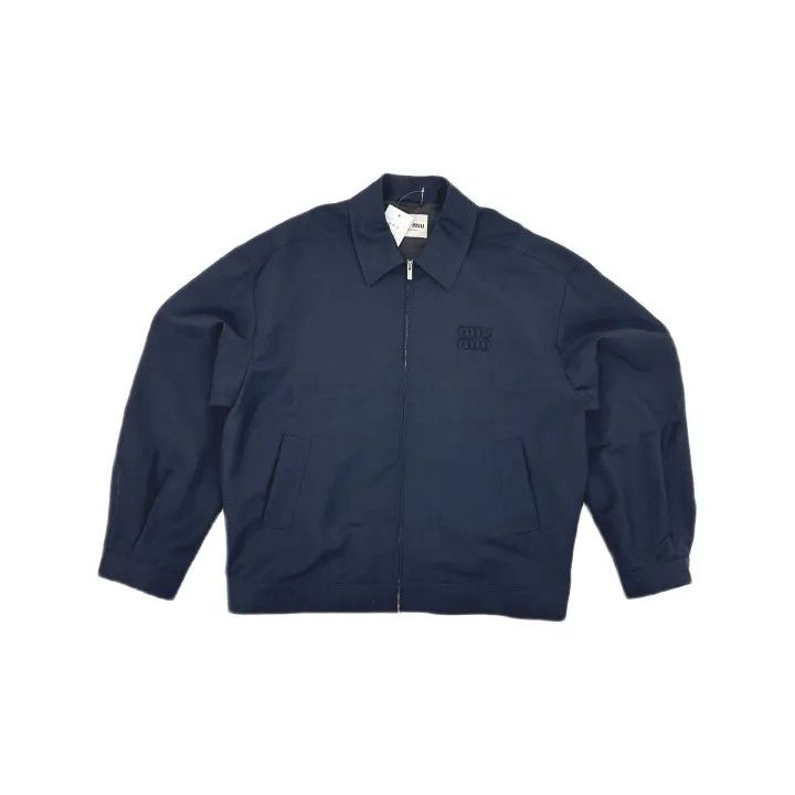 Miu Miu Miu Miu Navy Long Sleeve Zip Jacket 0079 Size L / US 10 / IT 46 - 2 Thumbnail