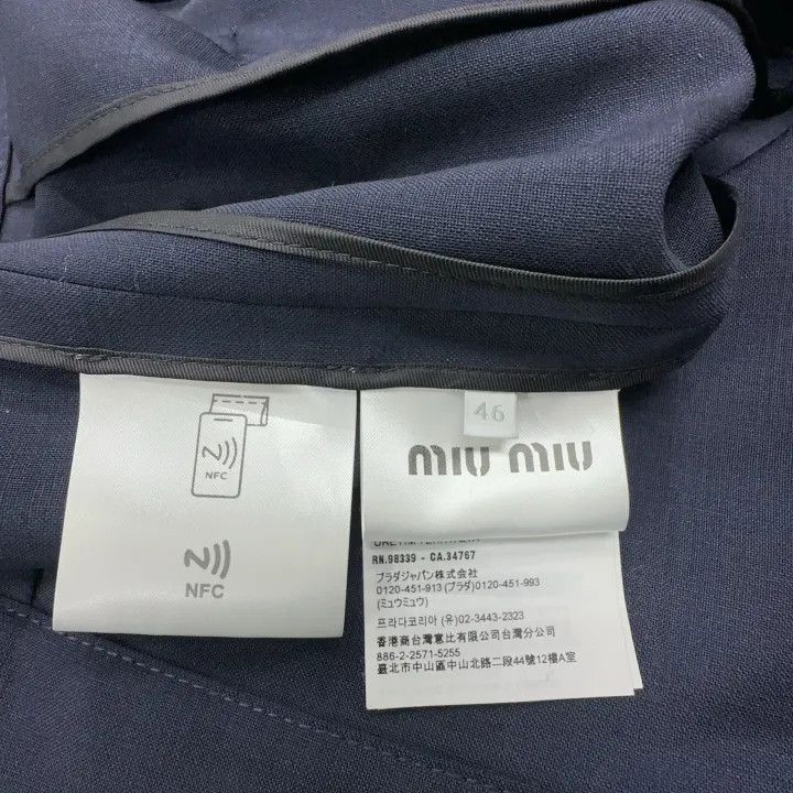 Miu Miu Miu Miu Navy Long Sleeve Zip Jacket 0079 Size L / US 10 / IT 46 - 4 Thumbnail