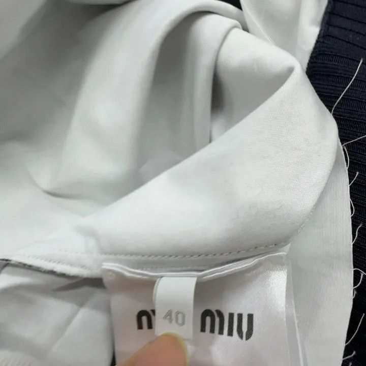 Miu Miu Miu Miu Blue Button-Up Long Sleeve Shirt 0079 Size M / US 6-8 / IT 42-44 - 4 Thumbnail