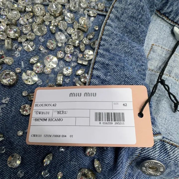 Miu Miu Miu Miu Blue Button-Up Denim Jacket 0079 Size L / US 10 / IT 46 - 3 Thumbnail