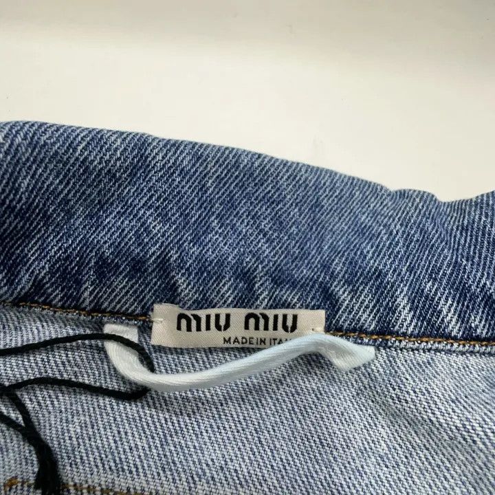 Miu Miu Miu Miu Blue Button-Up Denim Jacket 0079 Size L / US 10 / IT 46 - 2 Thumbnail