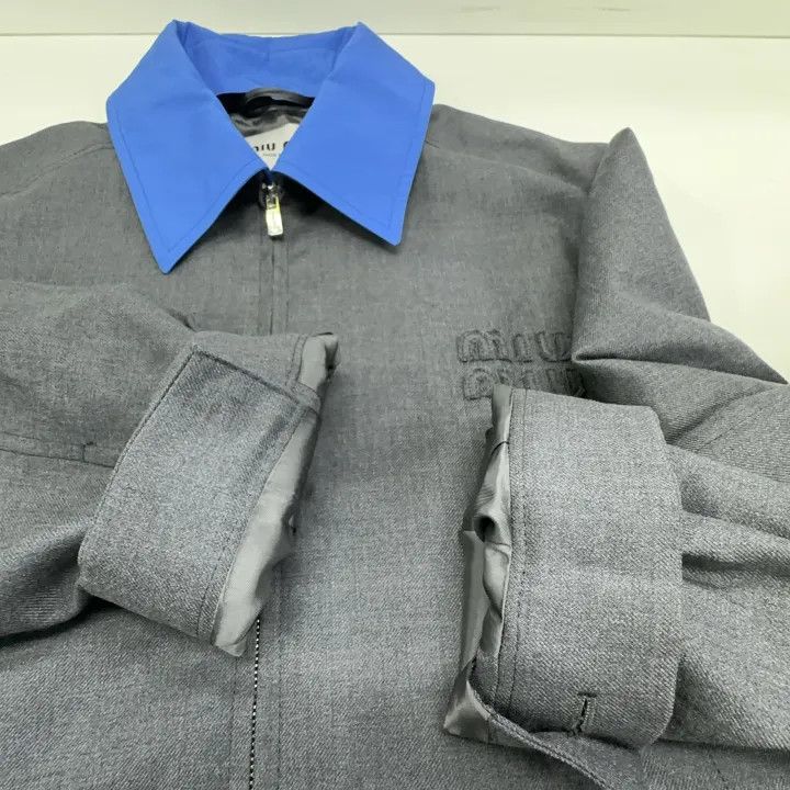Miu Miu Miu Miu Gray Long Sleeve Zip Jacket 0079 Size M / US 6-8 / IT 42-44 - 9 Thumbnail