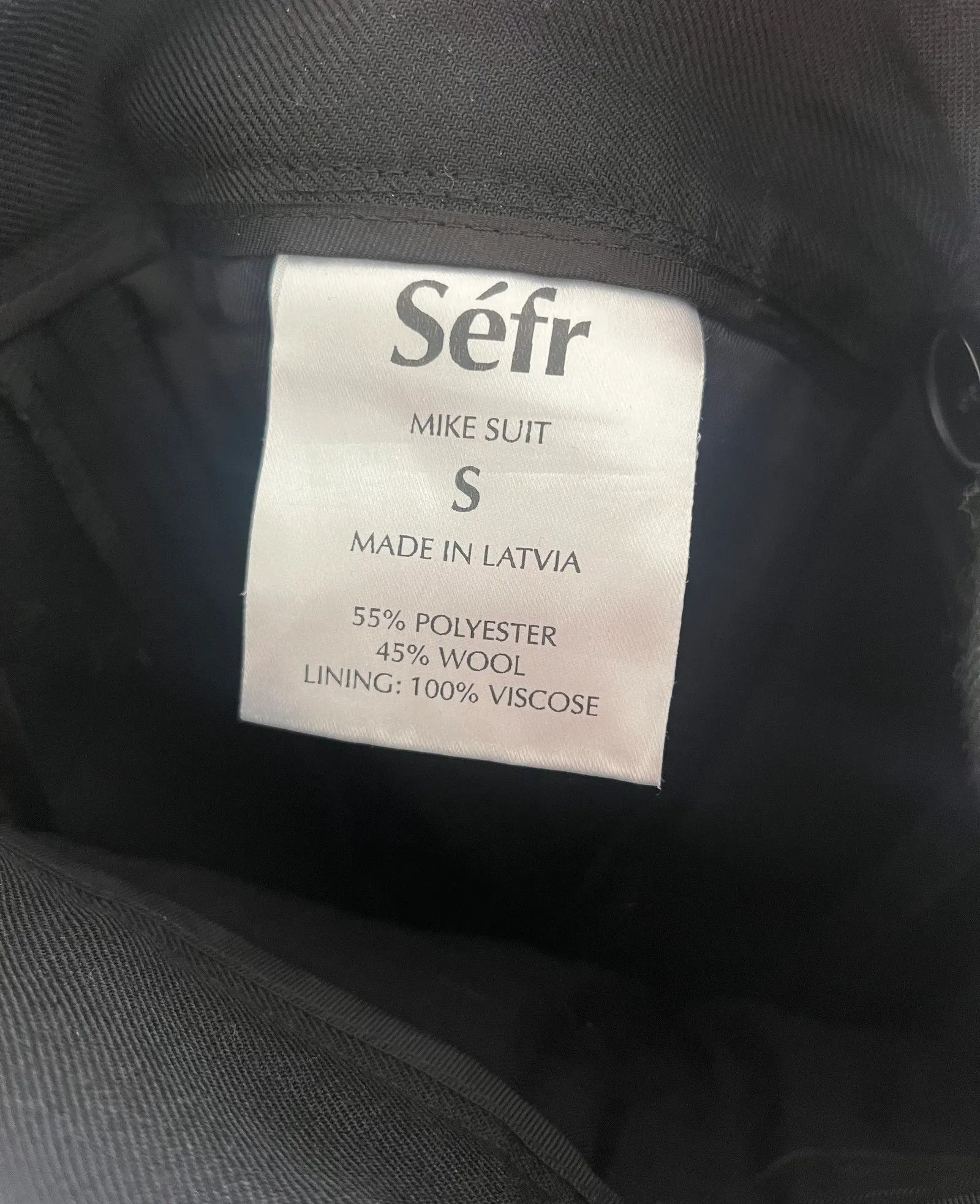 Sefr Séfr Mike Sui Trouser Black Formal Trousers Size 36R - 3 Thumbnail