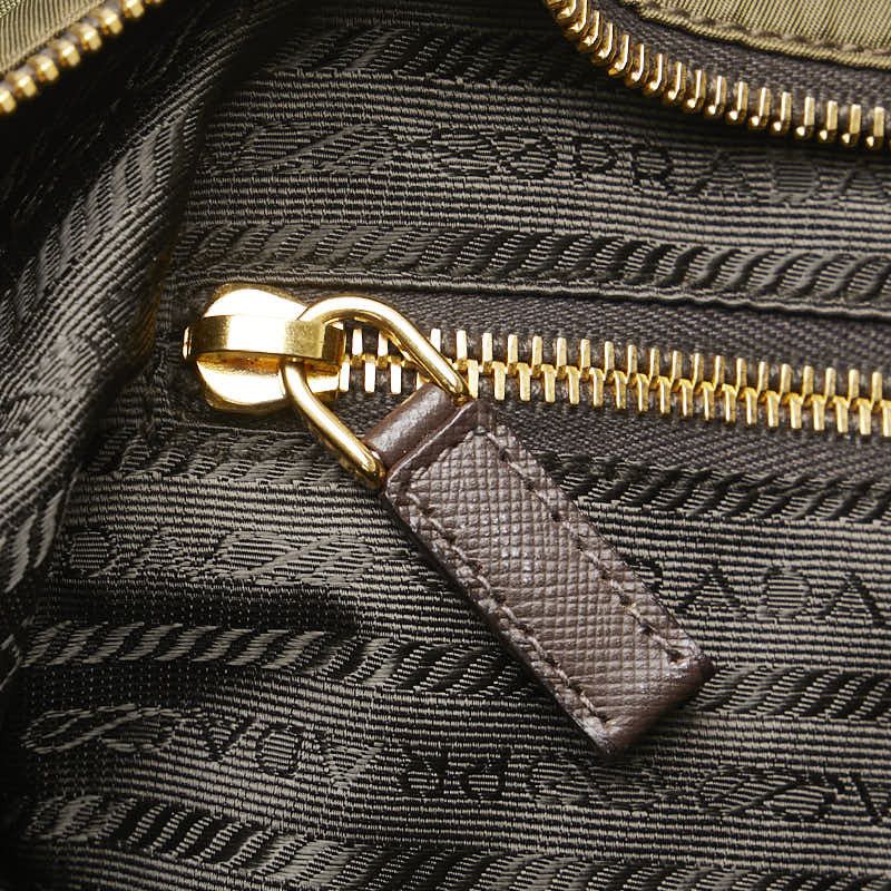 Prada Prada Prada Triangle Logo Plate Nylon Leather 2way Bag Leather Shoulder Bag Size ONE SIZE - 9 Thumbnail