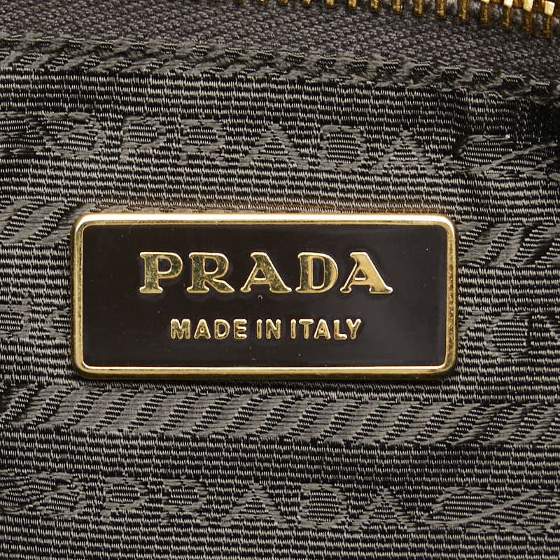 Prada Prada Prada Triangle Logo Plate Nylon Leather 2way Bag Leather Shoulder Bag Size ONE SIZE - 10 Thumbnail