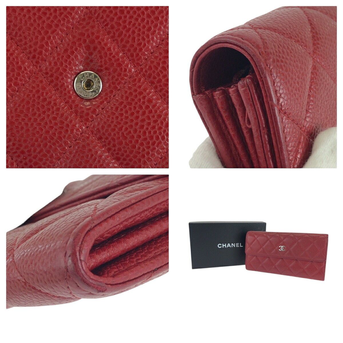 Chanel Chanel Chanel Matelasse Caviar Long Wallet Leather Long Wallet DUTY FREE for USA Size ONE SIZE - 7 Thumbnail