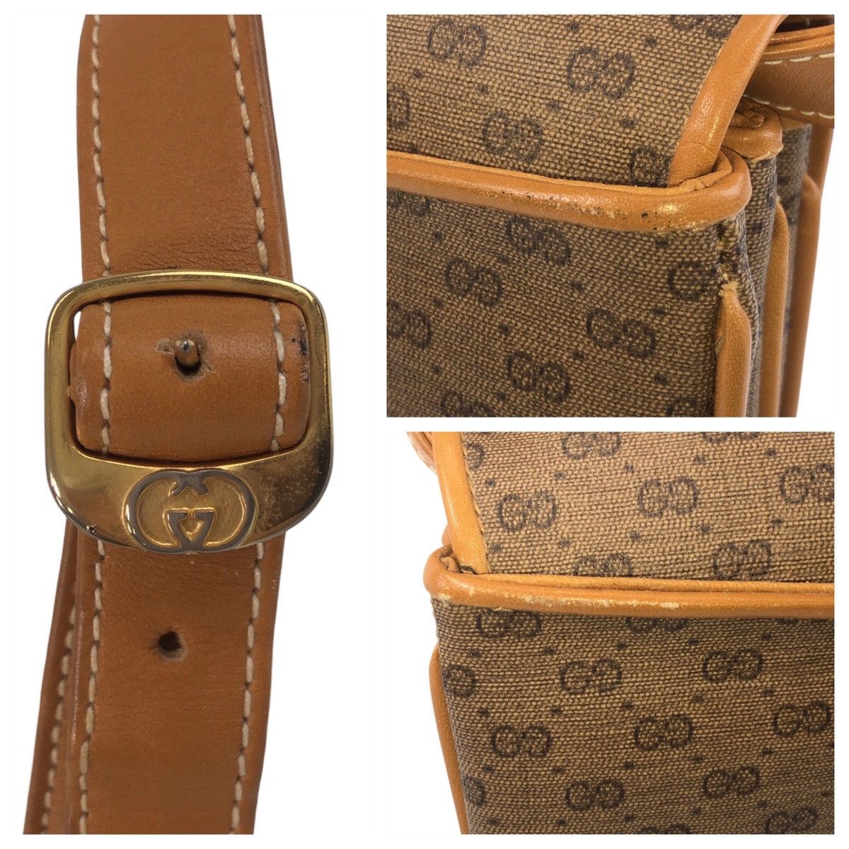 Gucci Gucci Gucci Old Gucci Micro GG PVC Leather Shoulder Bag Leather Shoulder Bag 004 256 DUTY FREE for USA Size ONE SIZE - 5 Thumbnail