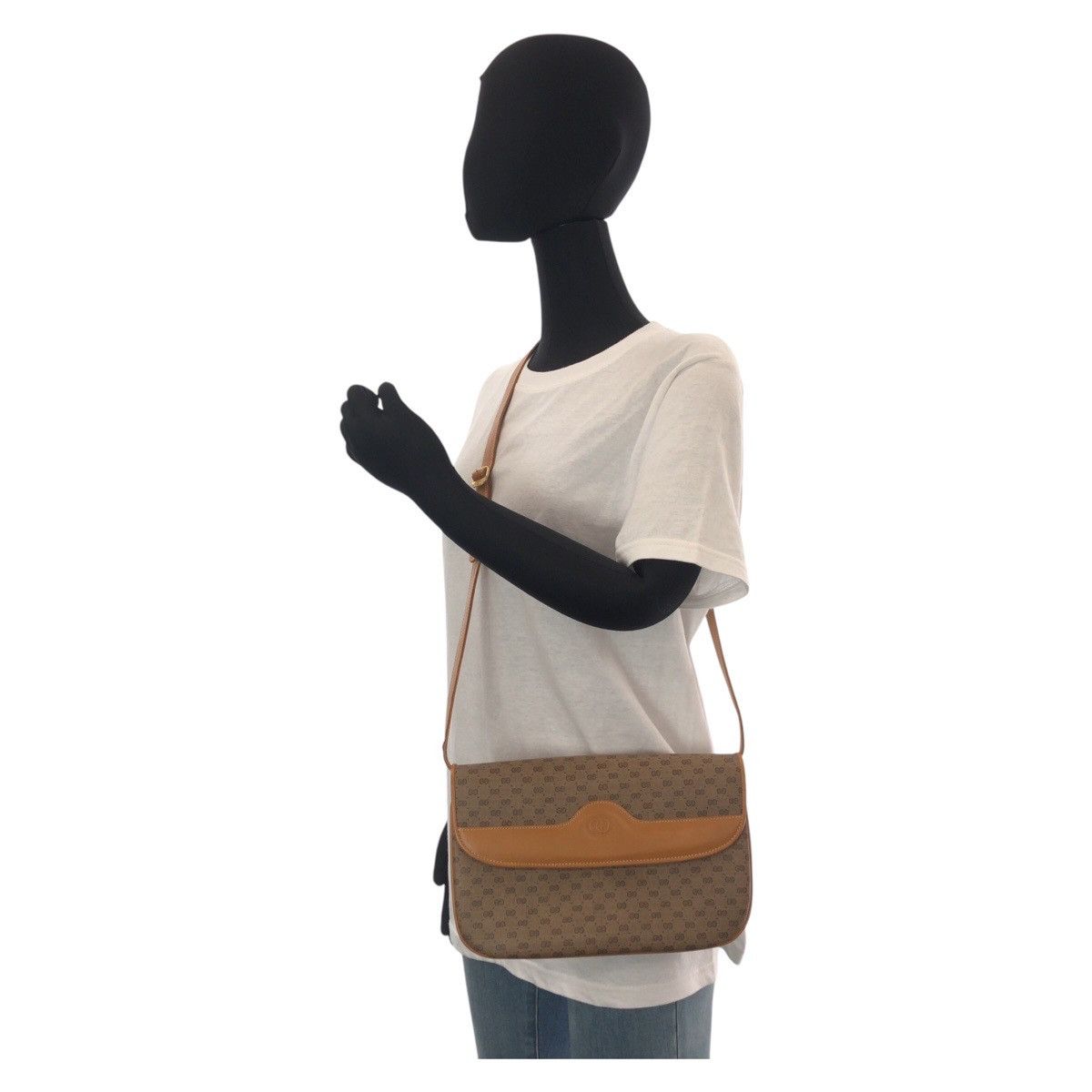 Gucci Gucci Gucci Old Gucci Micro GG PVC Leather Shoulder Bag Leather Shoulder Bag 004 256 DUTY FREE for USA Size ONE SIZE - 6 Thumbnail