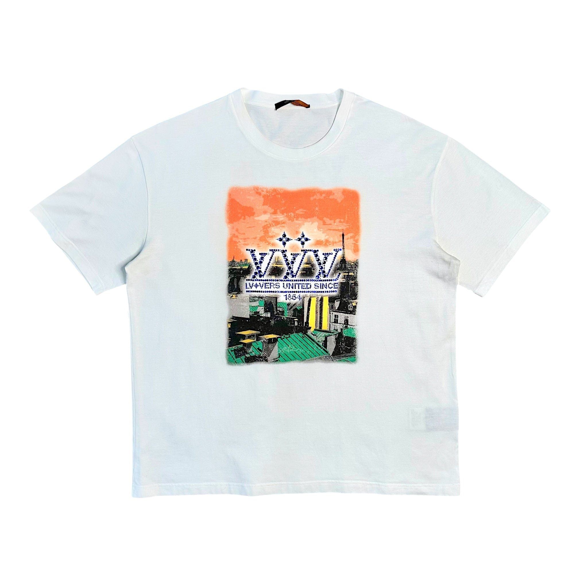 Louis Vuitton LV Lovers United Short Sleeve Tee Shirt White