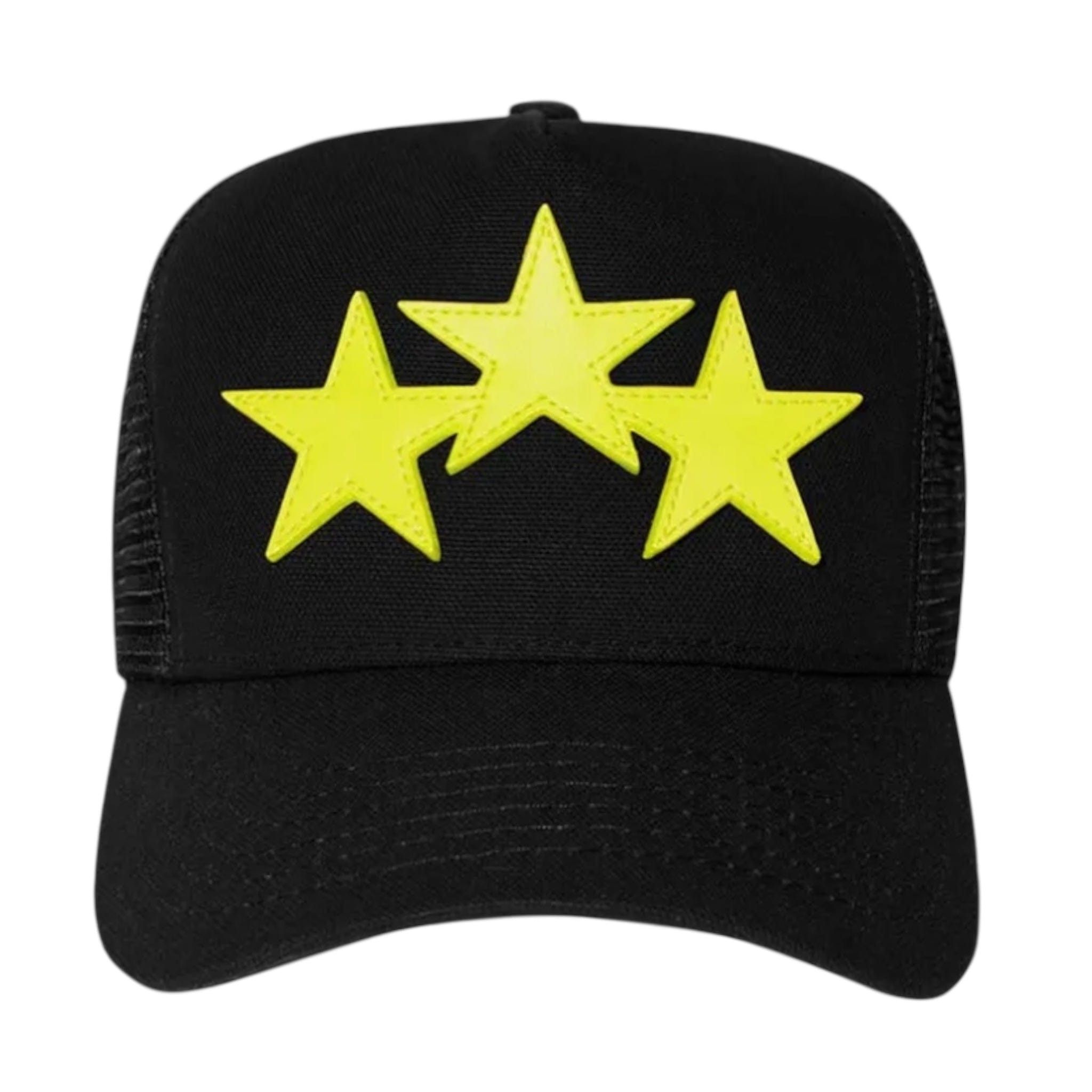 Amiri Star Trucker Hat Black Lime Green