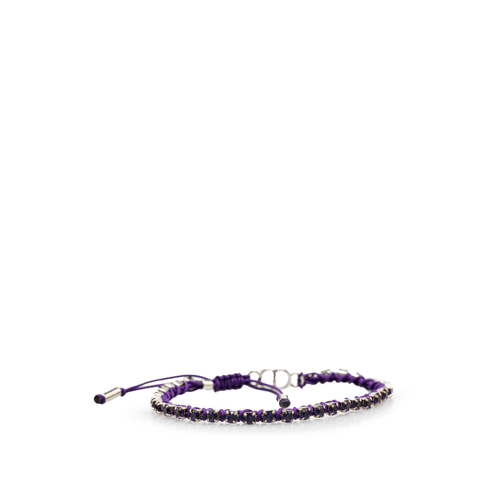 Dior Dior Palladium Plated Crystal Technical Rope Adjustable Bracelet Size ONE SIZE - 3 Thumbnail