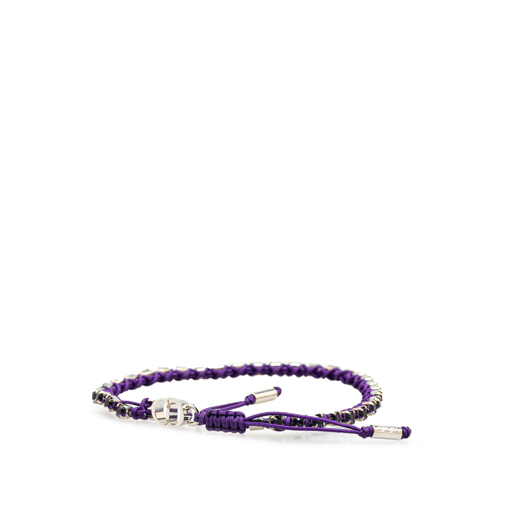 Dior Dior Palladium Plated Crystal Technical Rope Adjustable Bracelet Size ONE SIZE - 2 Thumbnail