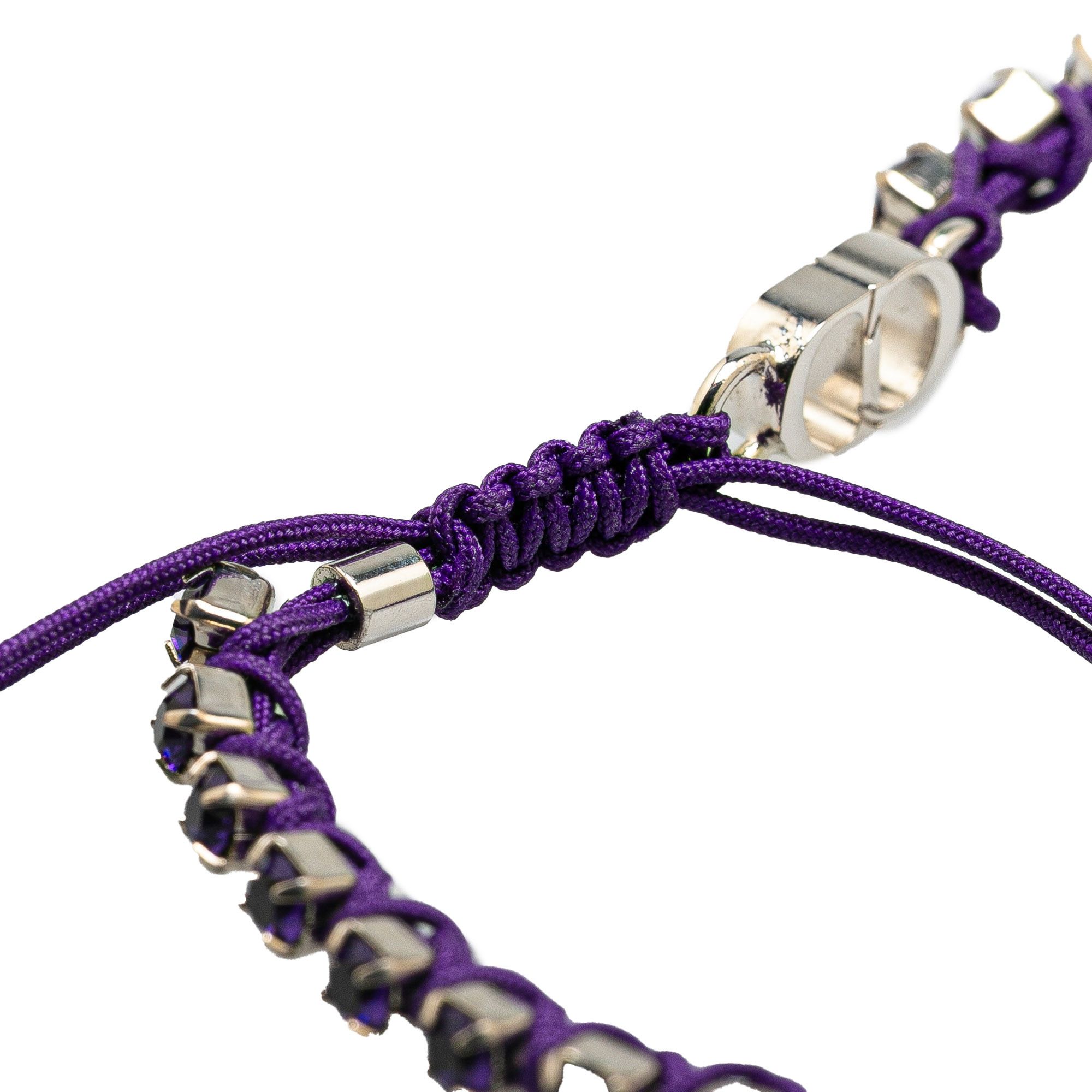 Dior Dior Palladium Plated Crystal Technical Rope Adjustable Bracelet Size ONE SIZE - 4 Thumbnail