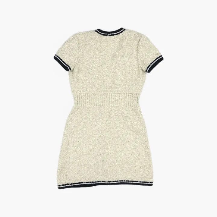 Chanel Chanel Tweed Short Sleeve Dress with Pockets 0079 Size S / US 4 / IT 40 - 3 Thumbnail