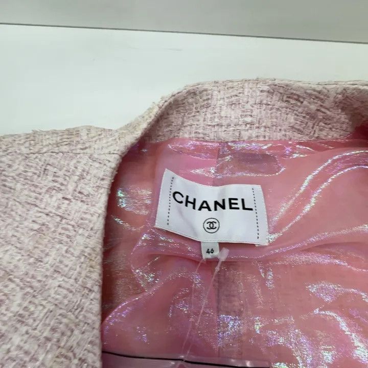 Chanel Chanel Pink Long Knit Coat for Women 0079 Size L / US 10 / IT 46 - 5 Thumbnail