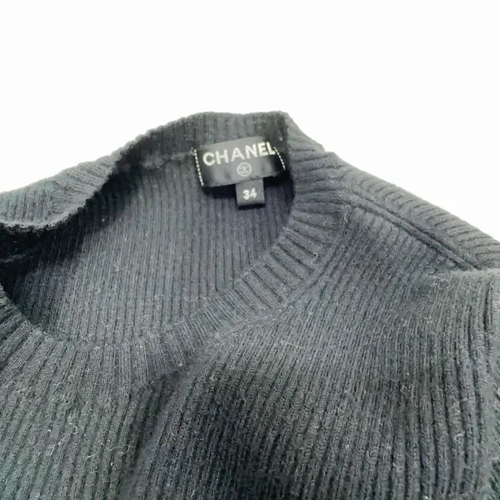 Chanel Chanel Casual Solid Knit Short Sleeve Top 0079 Size XS / US 0-2 / IT 36-38 - 4 Thumbnail