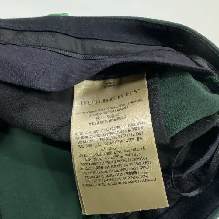 Burberry Burberry Green High-Waisted Trousers for Women 0079 Size 23" - 4 Thumbnail