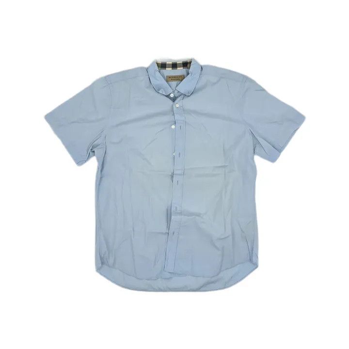 Burberry Burberry Casual Solid Short Sleeve Shirt 0079 Size L / US 10 / IT 46 - 2 Thumbnail