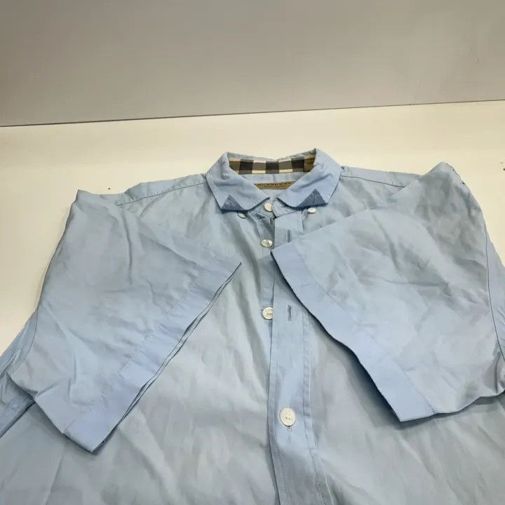 Burberry Burberry Casual Solid Short Sleeve Shirt 0079 Size L / US 10 / IT 46 - 9 Thumbnail