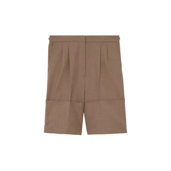 Burberry Burberry Wool Casual Shorts with Detail 0079 Size 22" - 2 Thumbnail