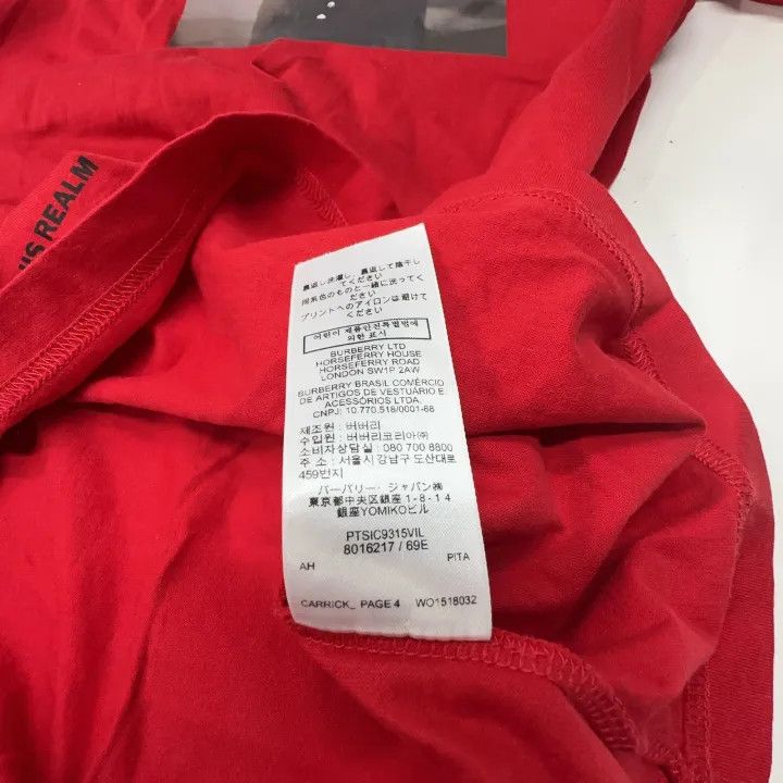 Burberry Burberry SS21 Red Cotton T-Shirt for Women 0079 Size S / US 4 / IT 40 - 4 Thumbnail