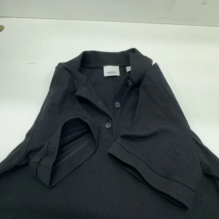 Burberry Burberry Black Logo Embroidered Short Sleeve Polo 0079 Size S / US 4 / IT 40 - 7 Thumbnail