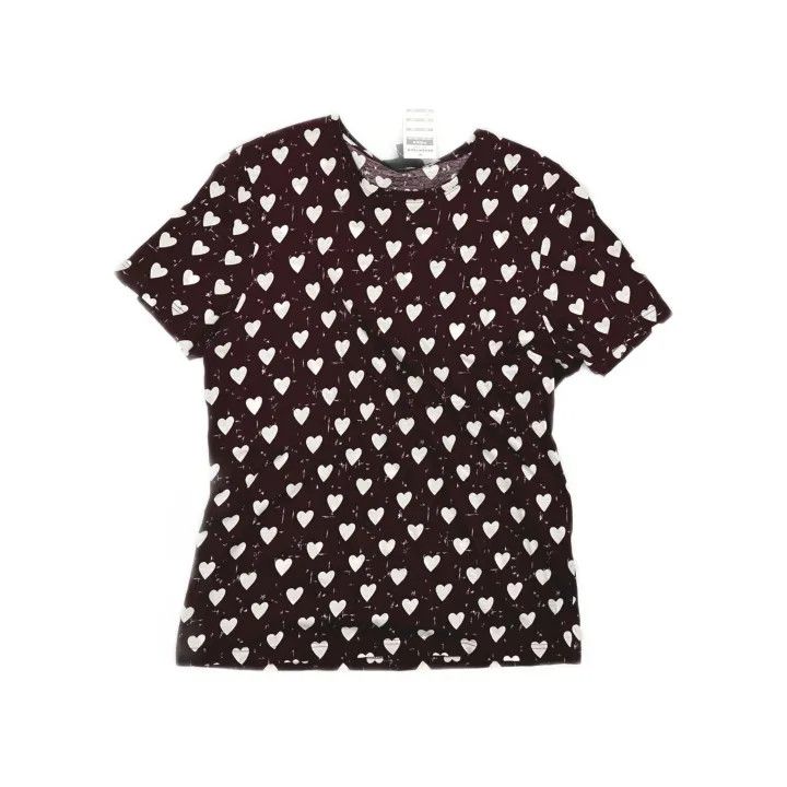 Burberry Burberry Heart Print Short Sleeve T-shirt 0079 Size L / US 10 / IT 46 - 2 Thumbnail