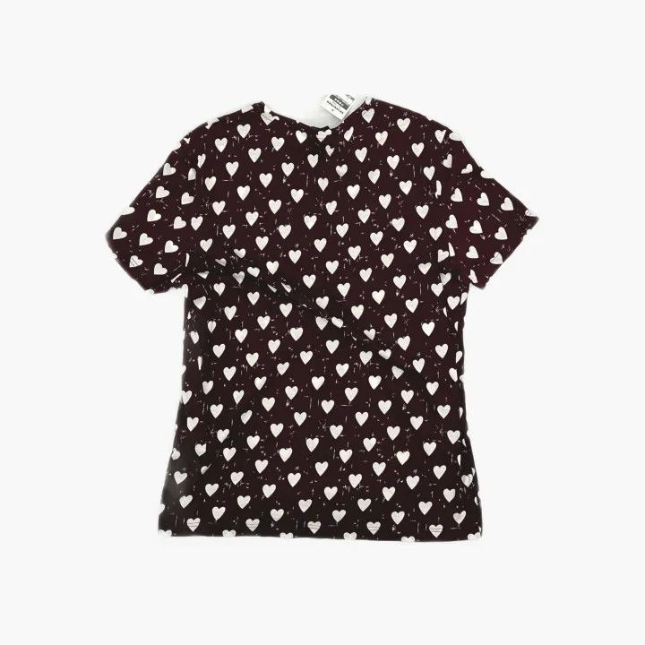 Burberry Burberry Heart Print Short Sleeve T-shirt 0079 Size L / US 10 / IT 46 - 3 Thumbnail