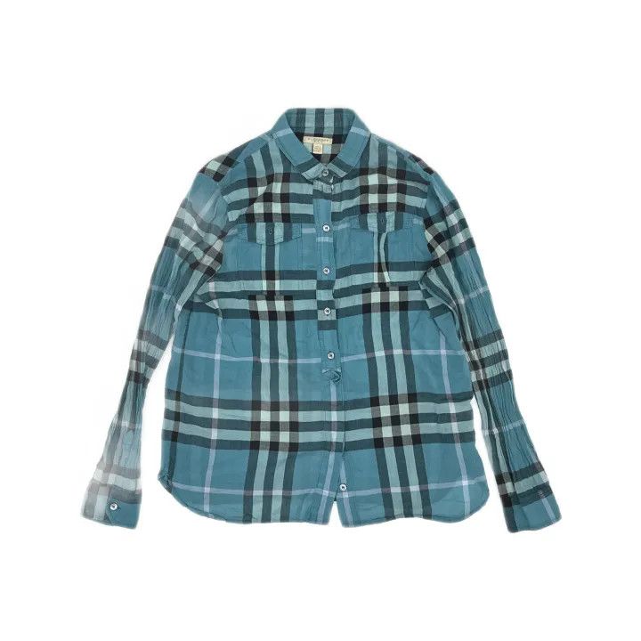 Burberry Burberry Stylish Plaid Long Sleeve Button-Up Shirt 0079 Size XL / US 12-14 / IT 48-50 - 2 Thumbnail