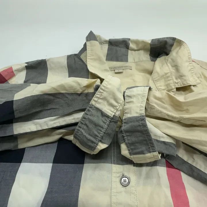 Burberry Burberry Plaid Loose Button Long Sleeve Shirt 0079 Size L / US 10 / IT 46 - 7 Thumbnail