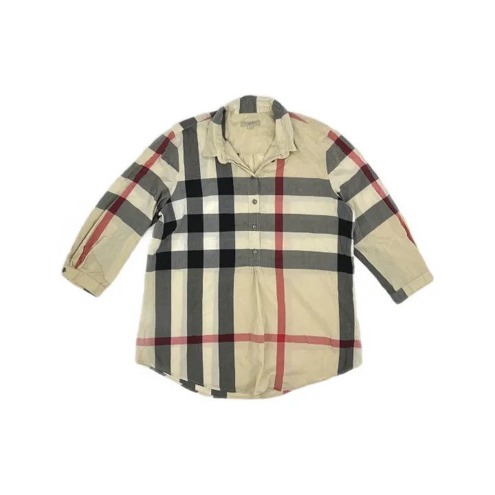 Burberry Burberry Plaid Loose Button Long Sleeve Shirt 0079 Size L / US 10 / IT 46 - 2 Thumbnail