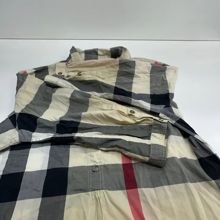 Burberry Burberry Plaid Loose Button Long Sleeve Shirt 0079 Size L / US 10 / IT 46 - 8 Thumbnail
