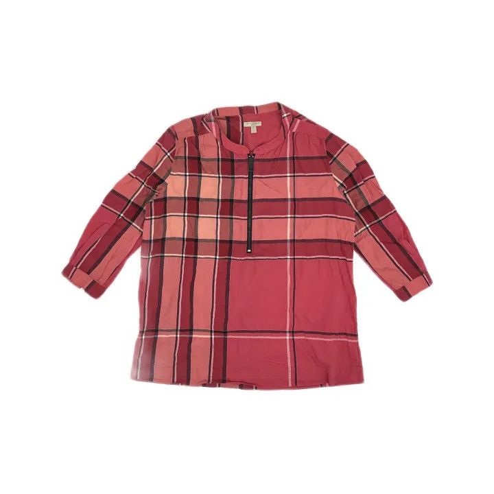 Burberry Burberry Casual Fashion Plaid Half-Zip Top 0079 Size S / US 4 / IT 40 - 2 Thumbnail