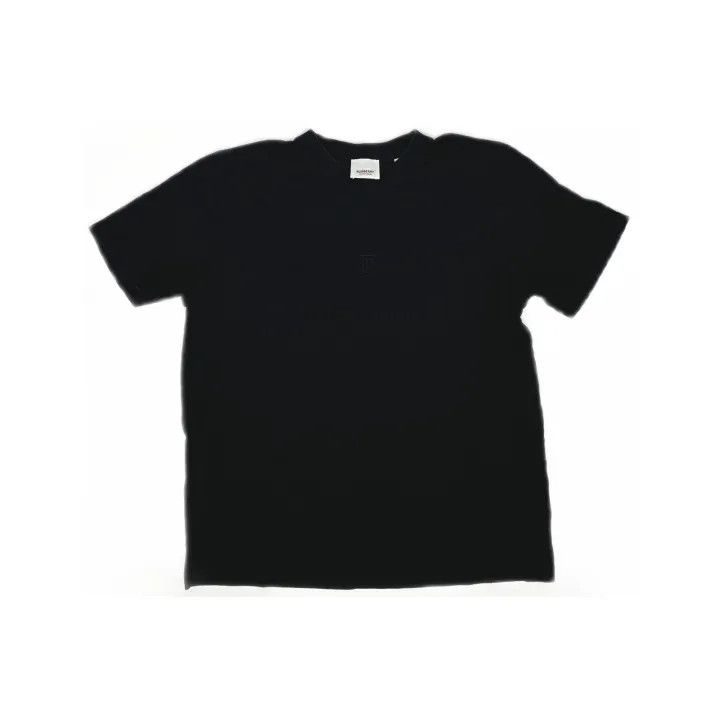Burberry Burberry Monogram Motif Embroidered Cotton T-Shirt 0079 Size M / US 6-8 / IT 42-44 - 2 Thumbnail