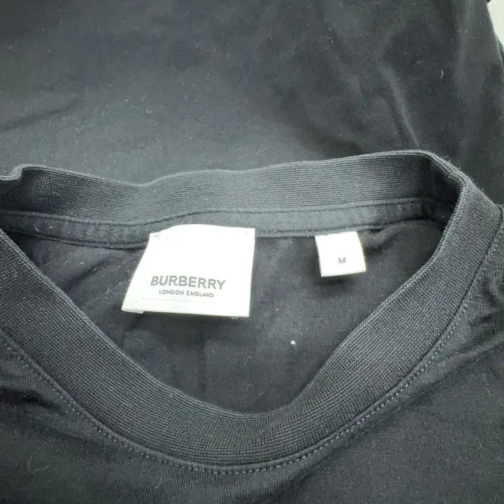 Burberry Burberry Monogram Motif Embroidered Cotton T-Shirt 0079 Size M / US 6-8 / IT 42-44 - 4 Thumbnail